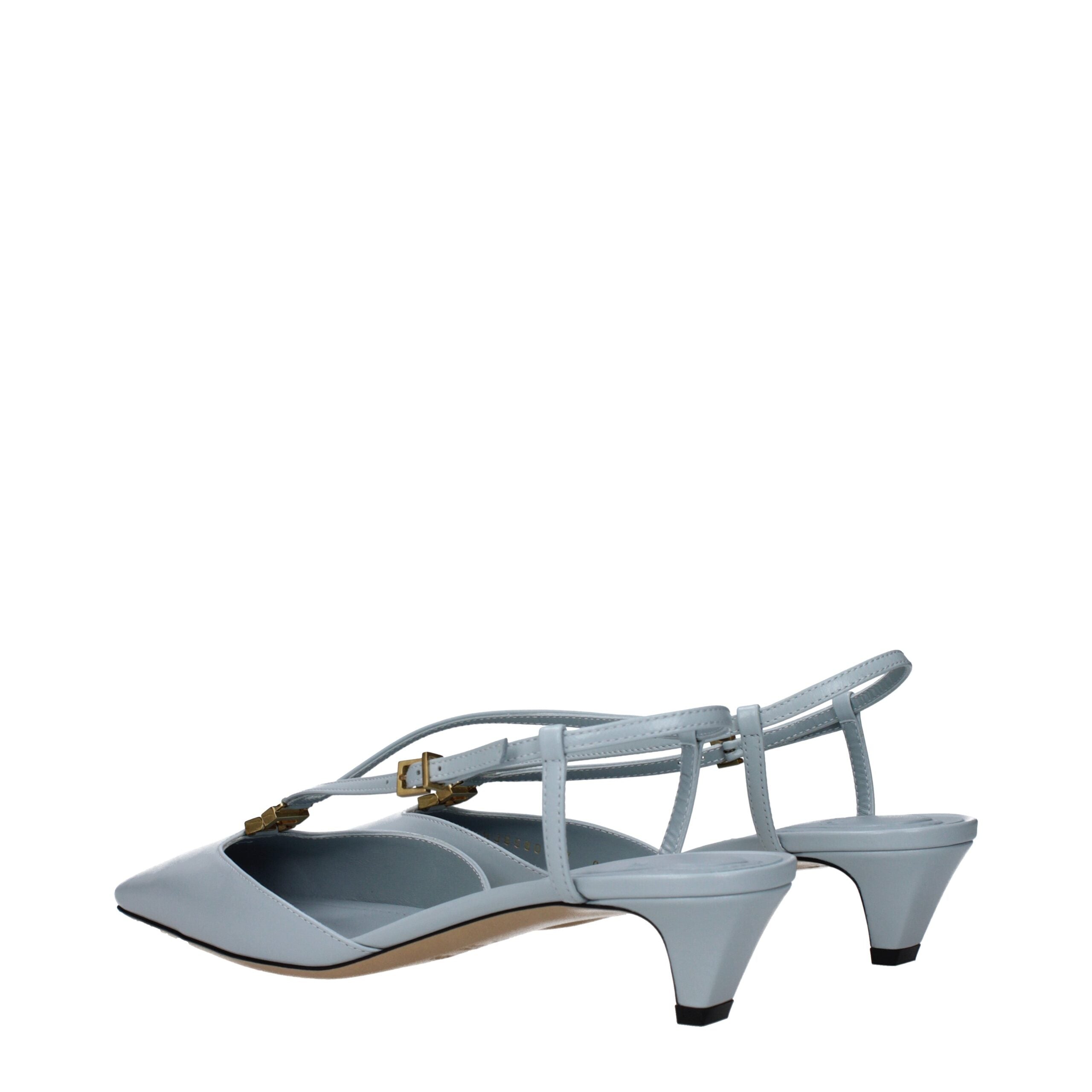 Fendi Light Blue Leather Sandal - MaraFormigone