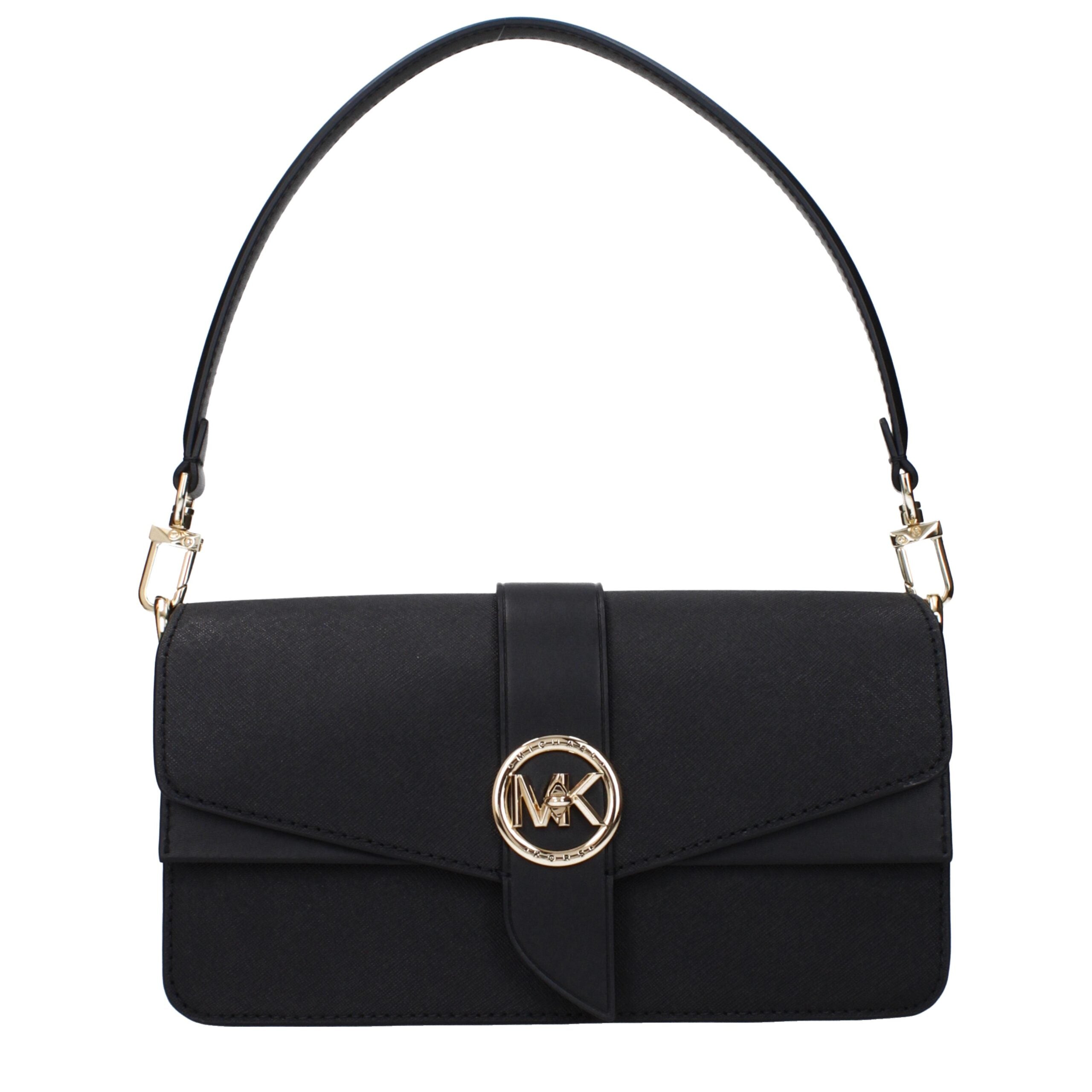 Michael Kors Black Leather Shoulder Bag Michael Kors