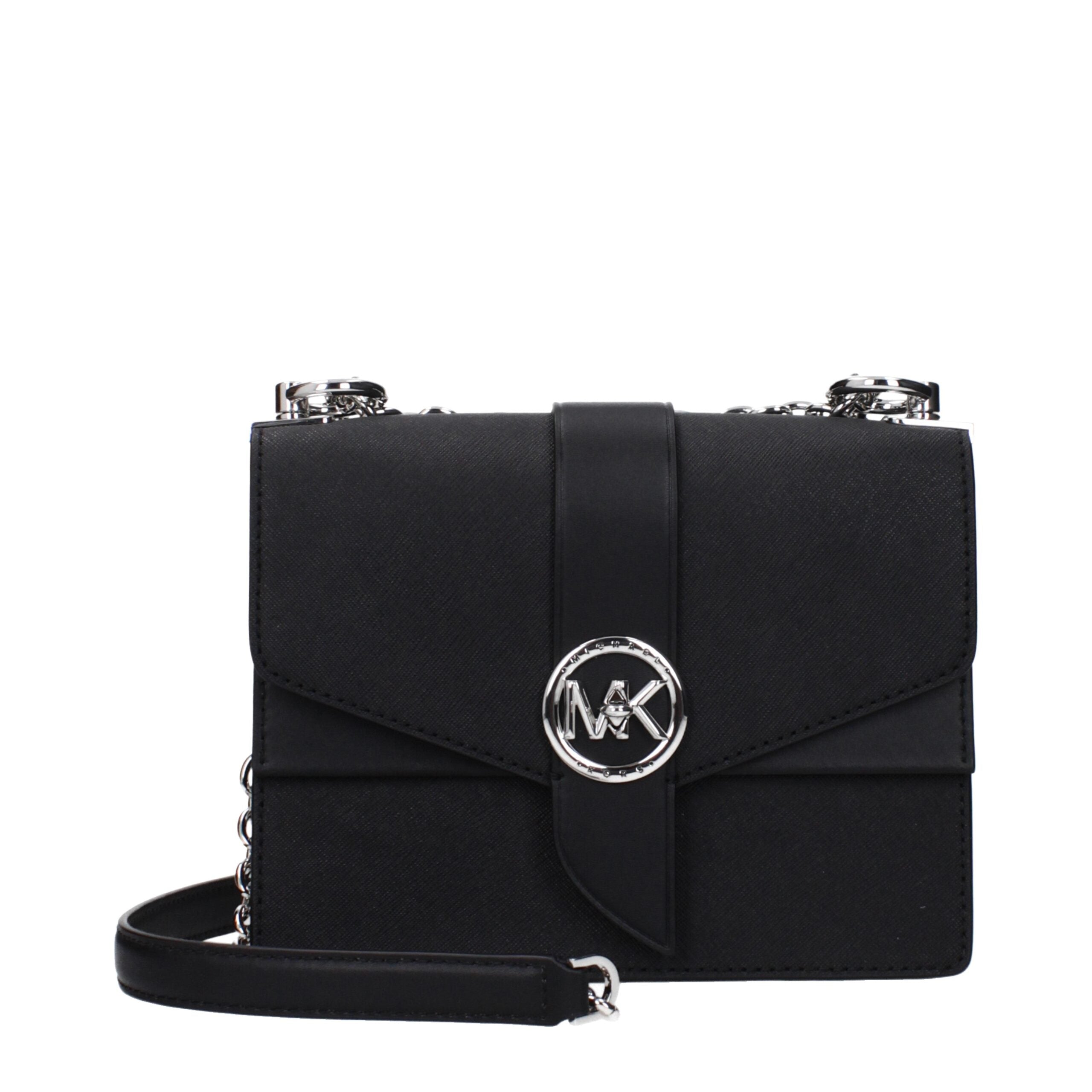 Michael Kors Black Leather Shoulder Bag Michael Kors