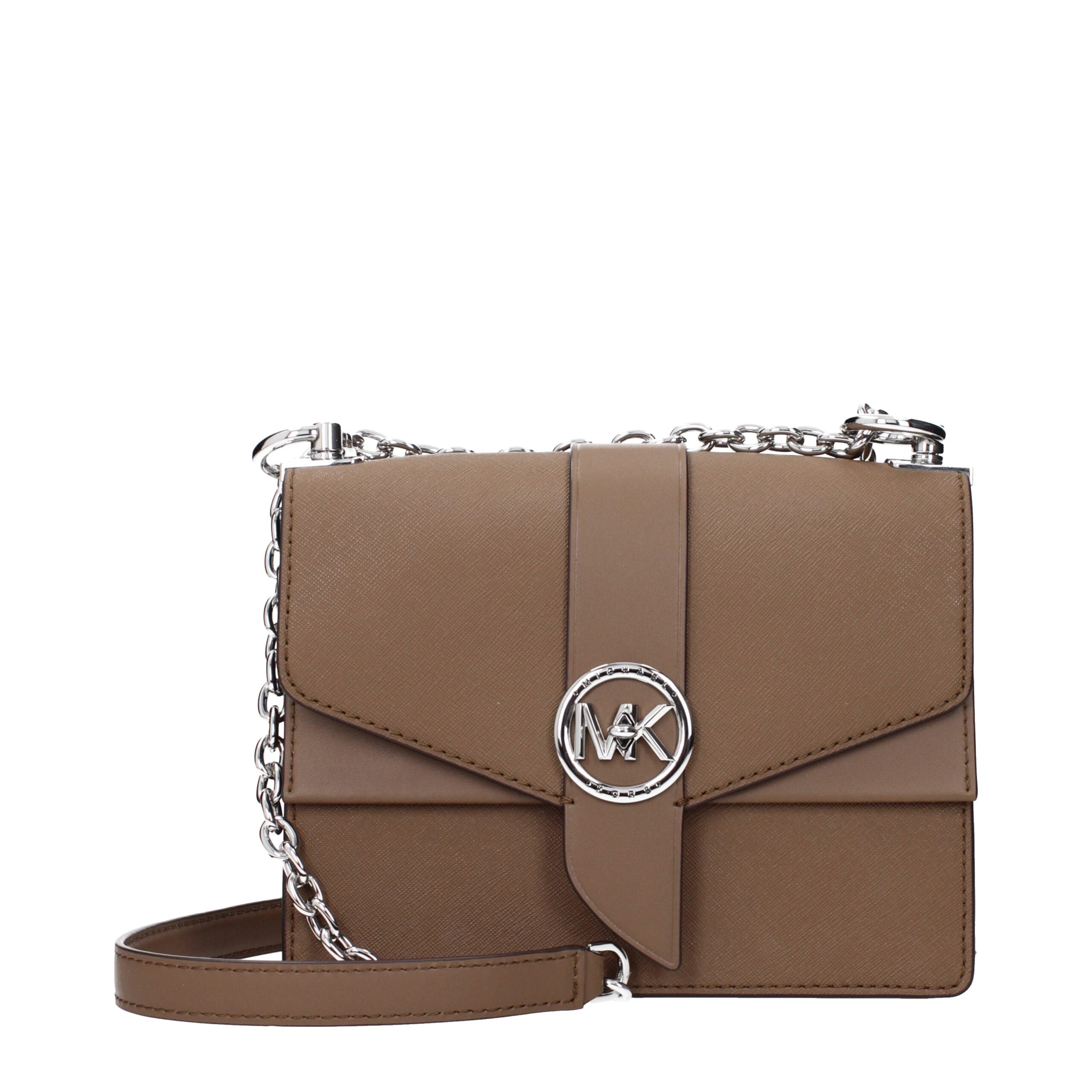 Michael Kors Brown Leather Shoulder Bag Michael Kors