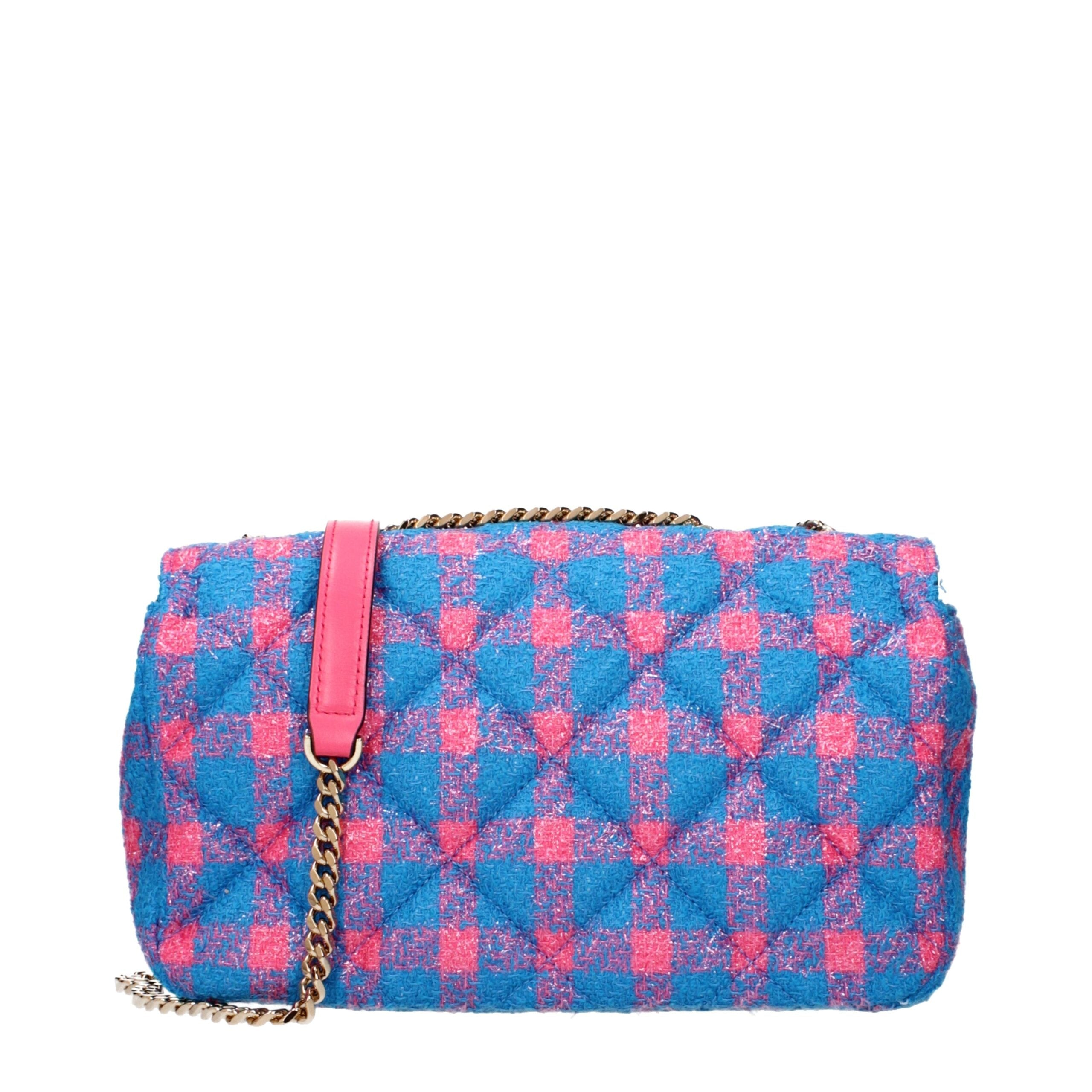 Versace Blue Fabric Crossbody Bag Versace