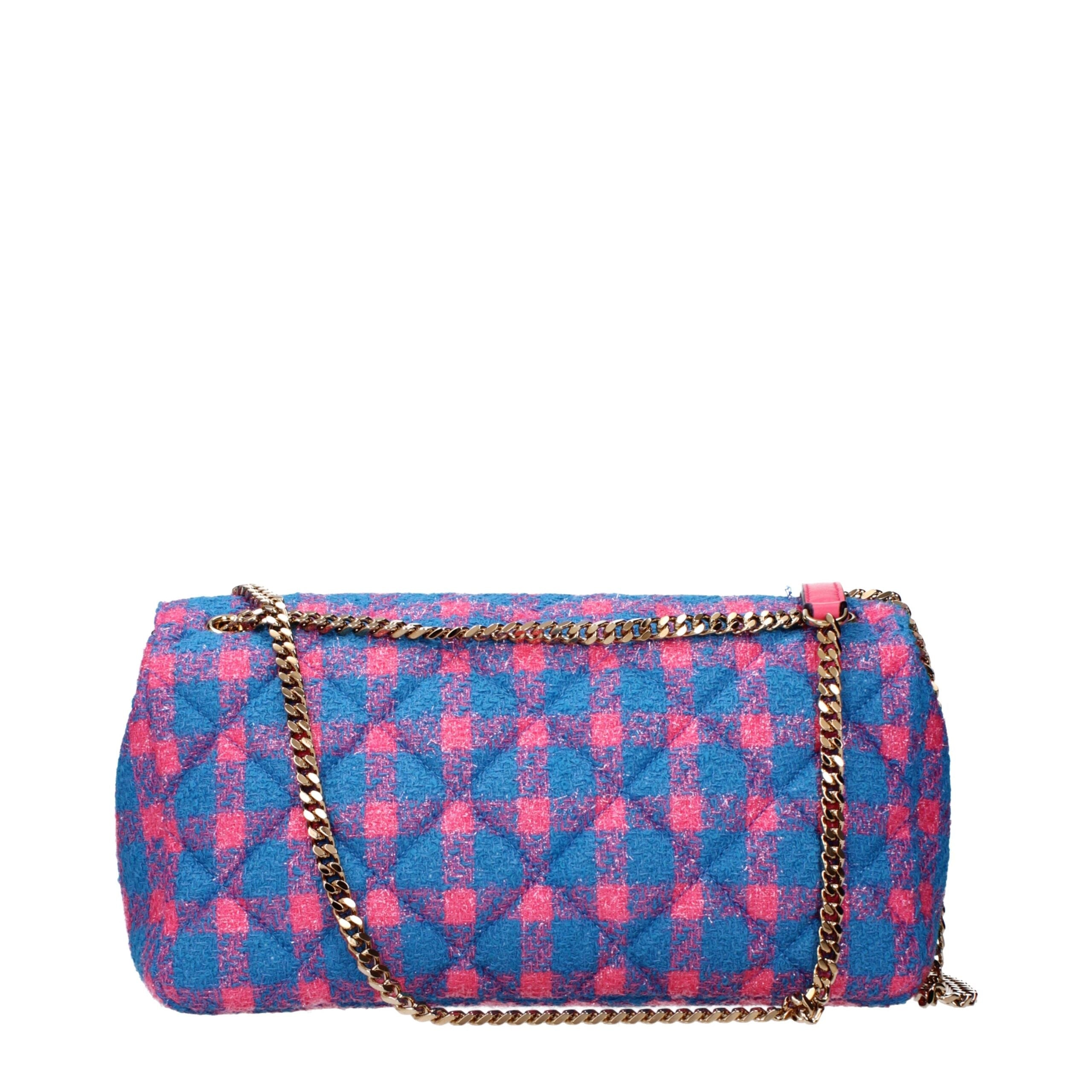 Versace Blue Fabric Crossbody Bag Versace