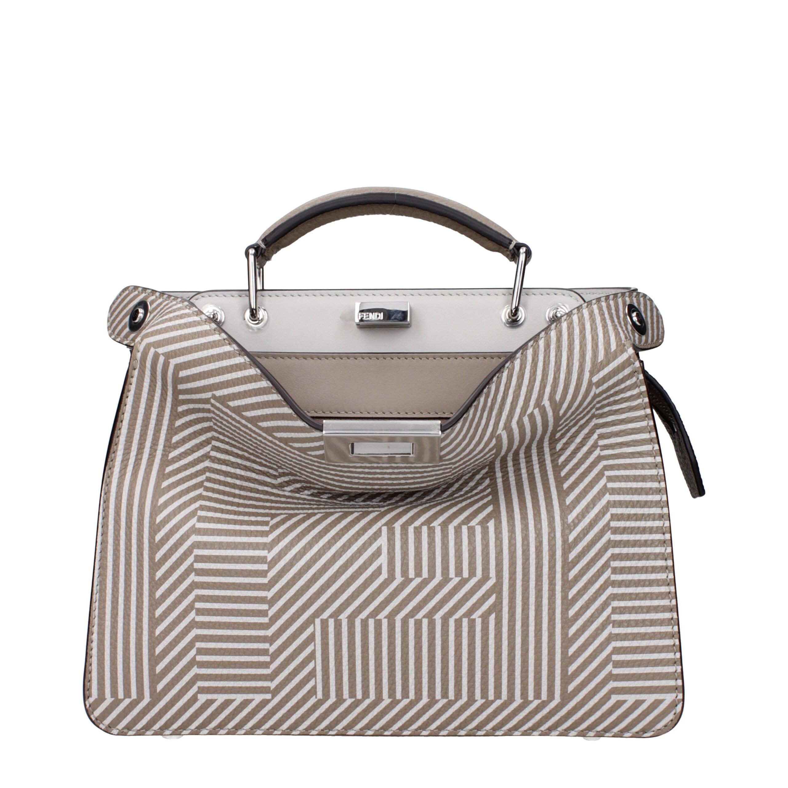 Fendi Beige Leather Handbag Fendi