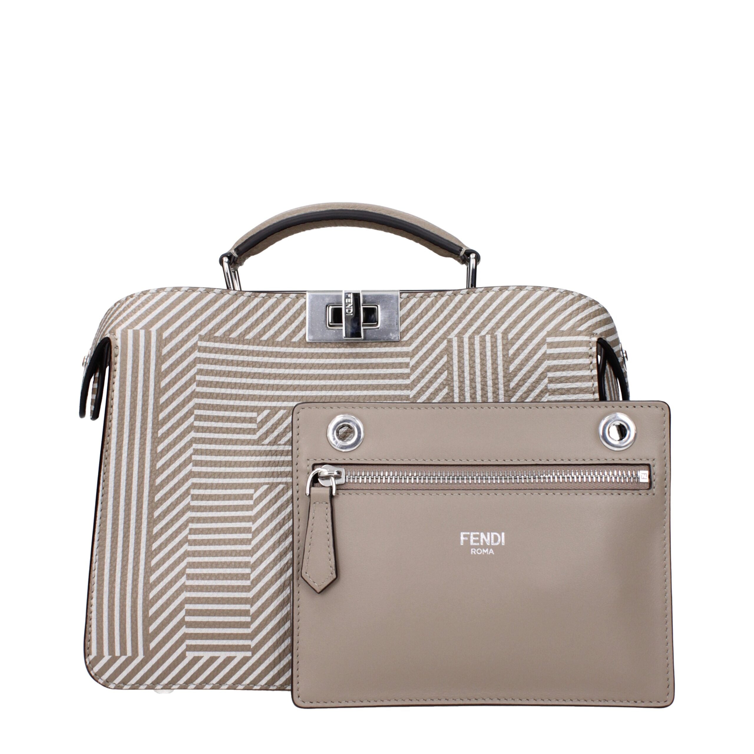 Fendi Beige Leather Handbag Fendi