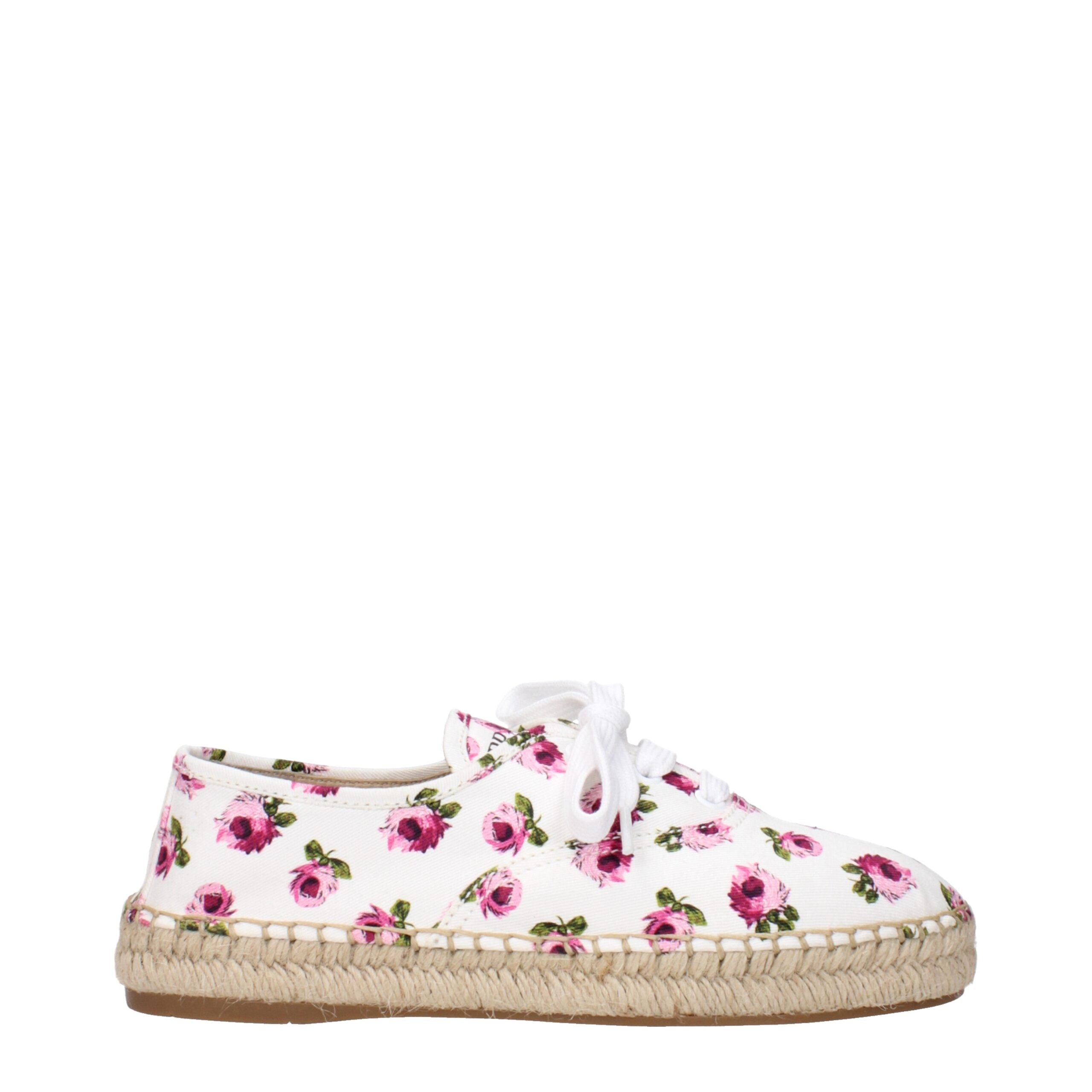 Prada White Fabric Espadrille Prada