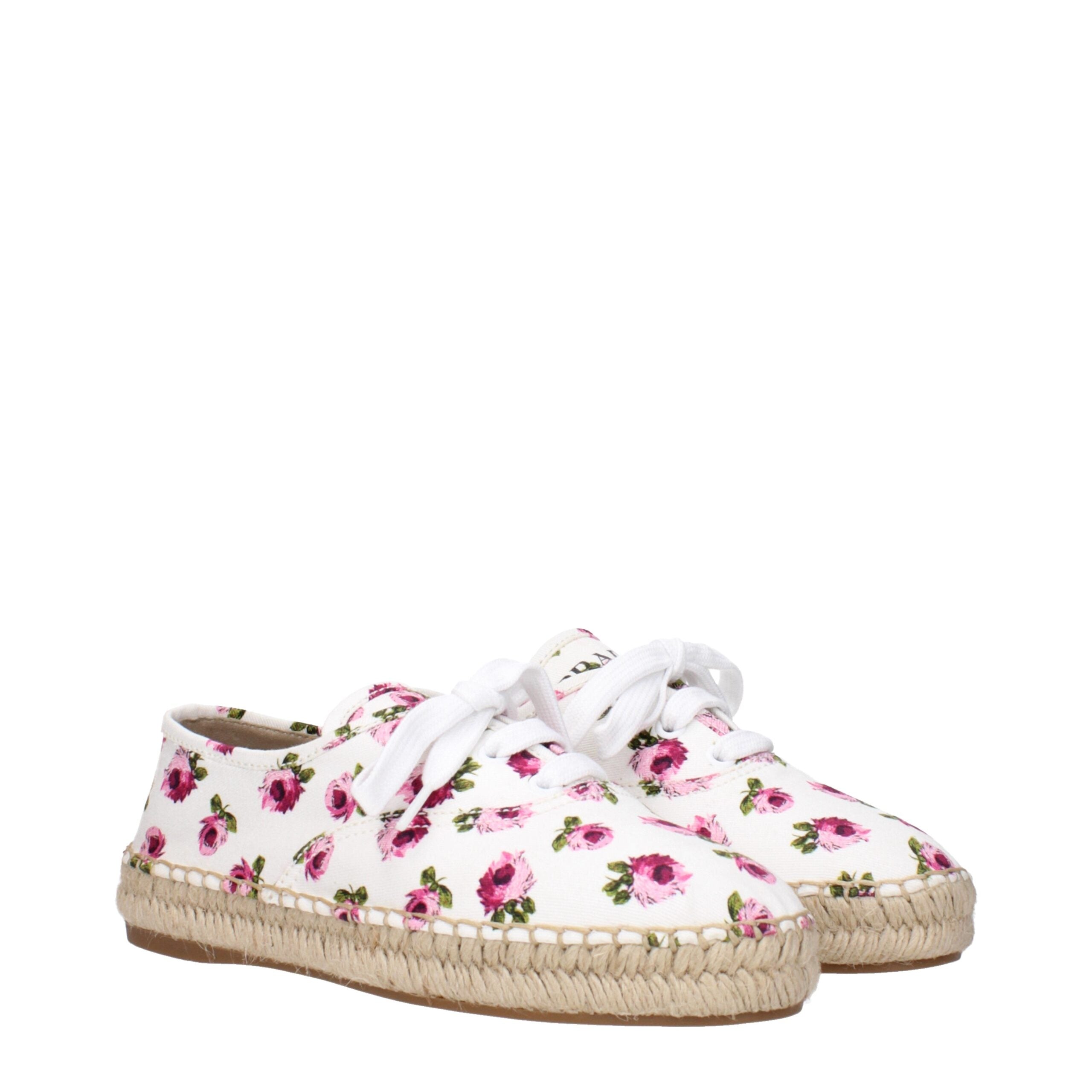 Prada White Fabric Espadrille Prada