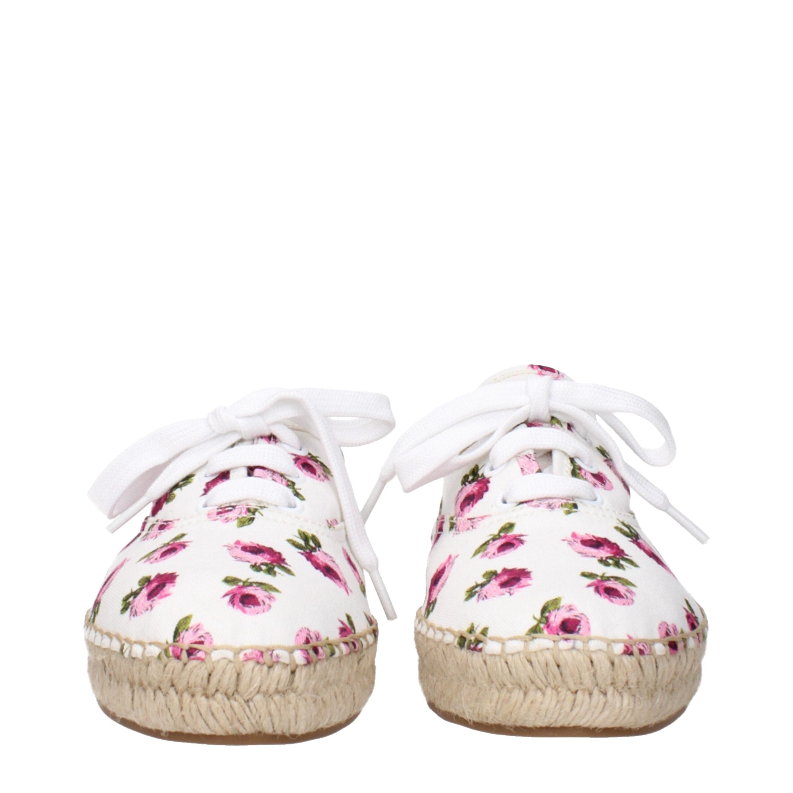 Prada White Fabric Espadrille Prada