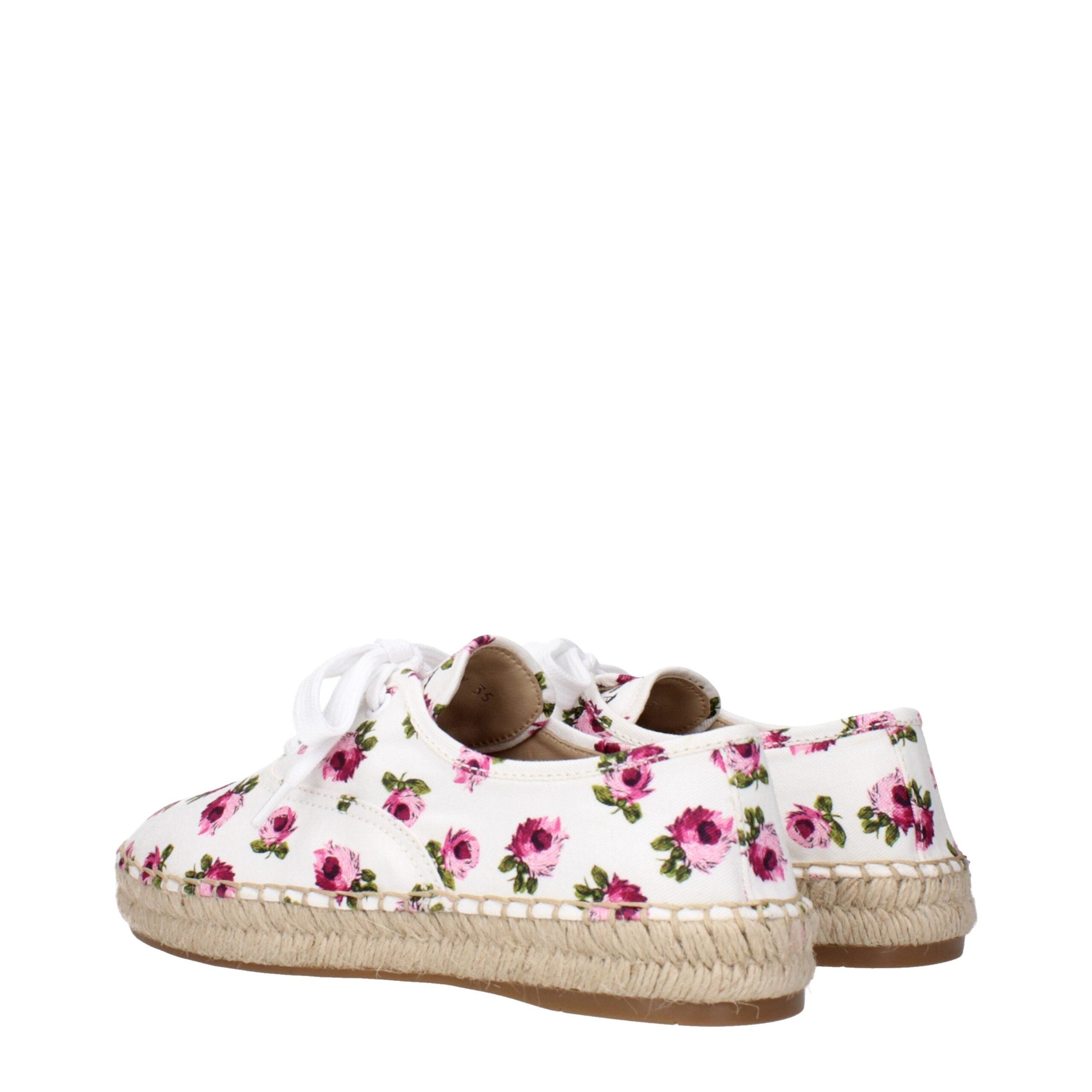 Prada White Fabric Espadrille Prada