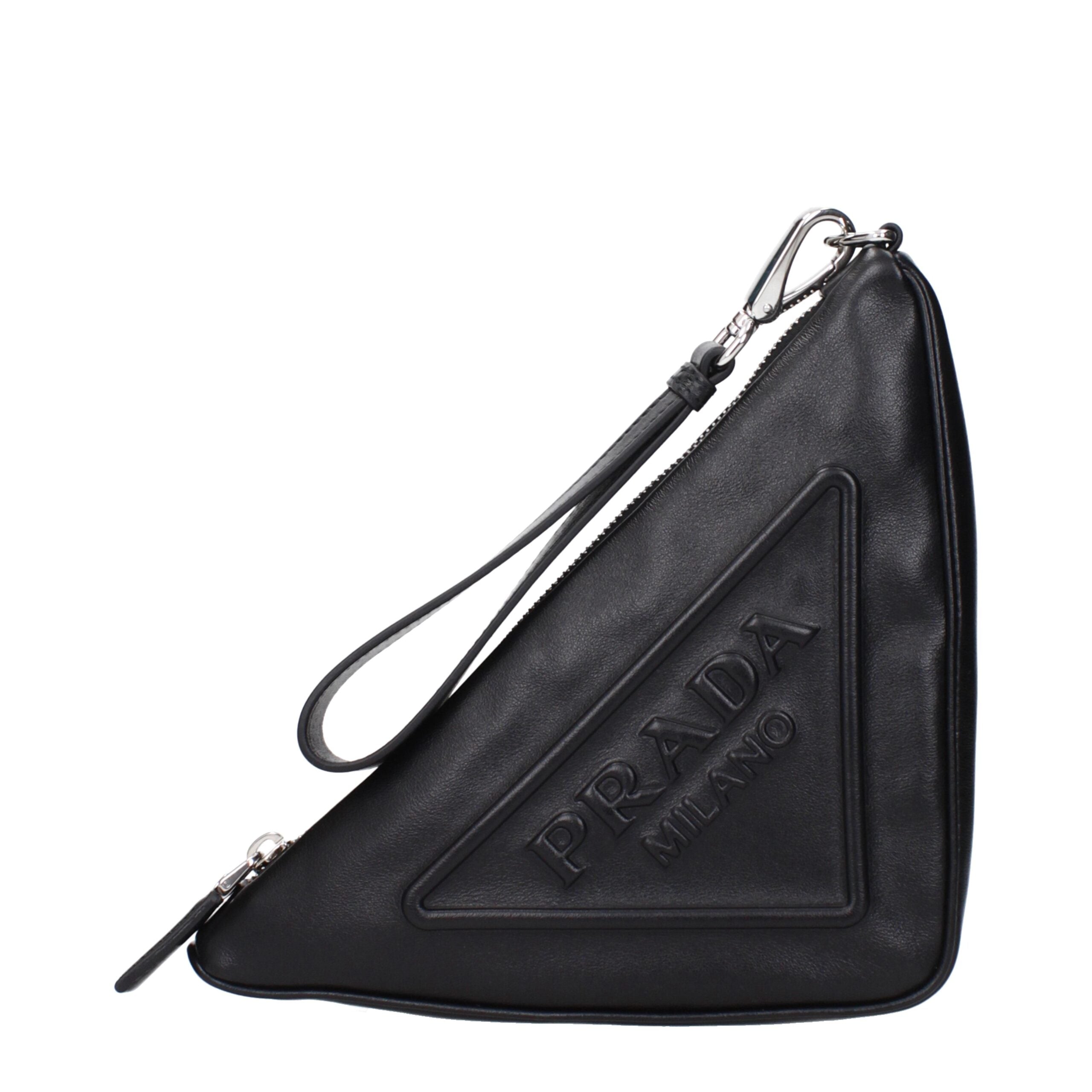 Prada Black Leather Clutch Bag Prada