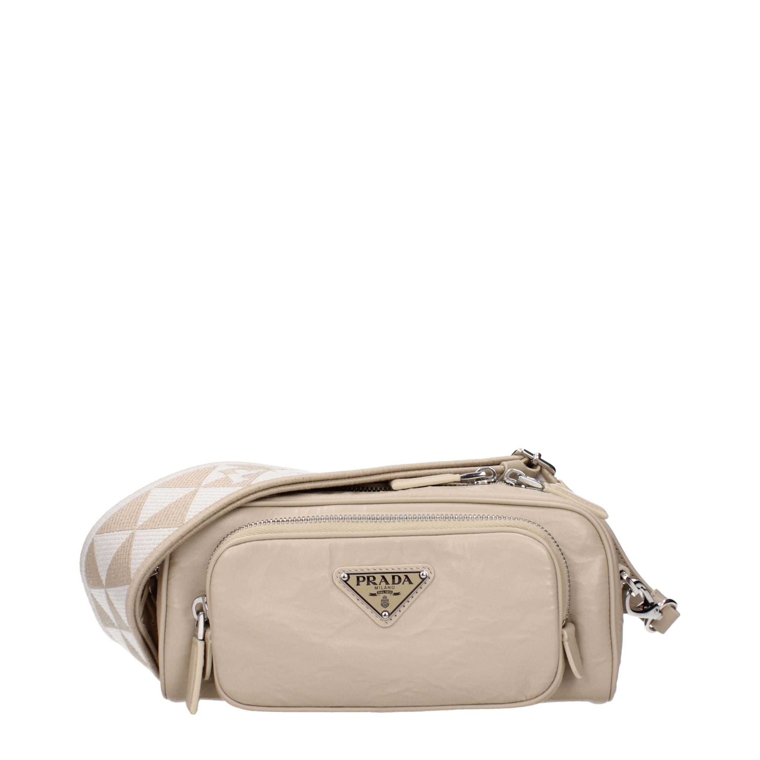 Prada Beige Leather Crossbody Bag Prada