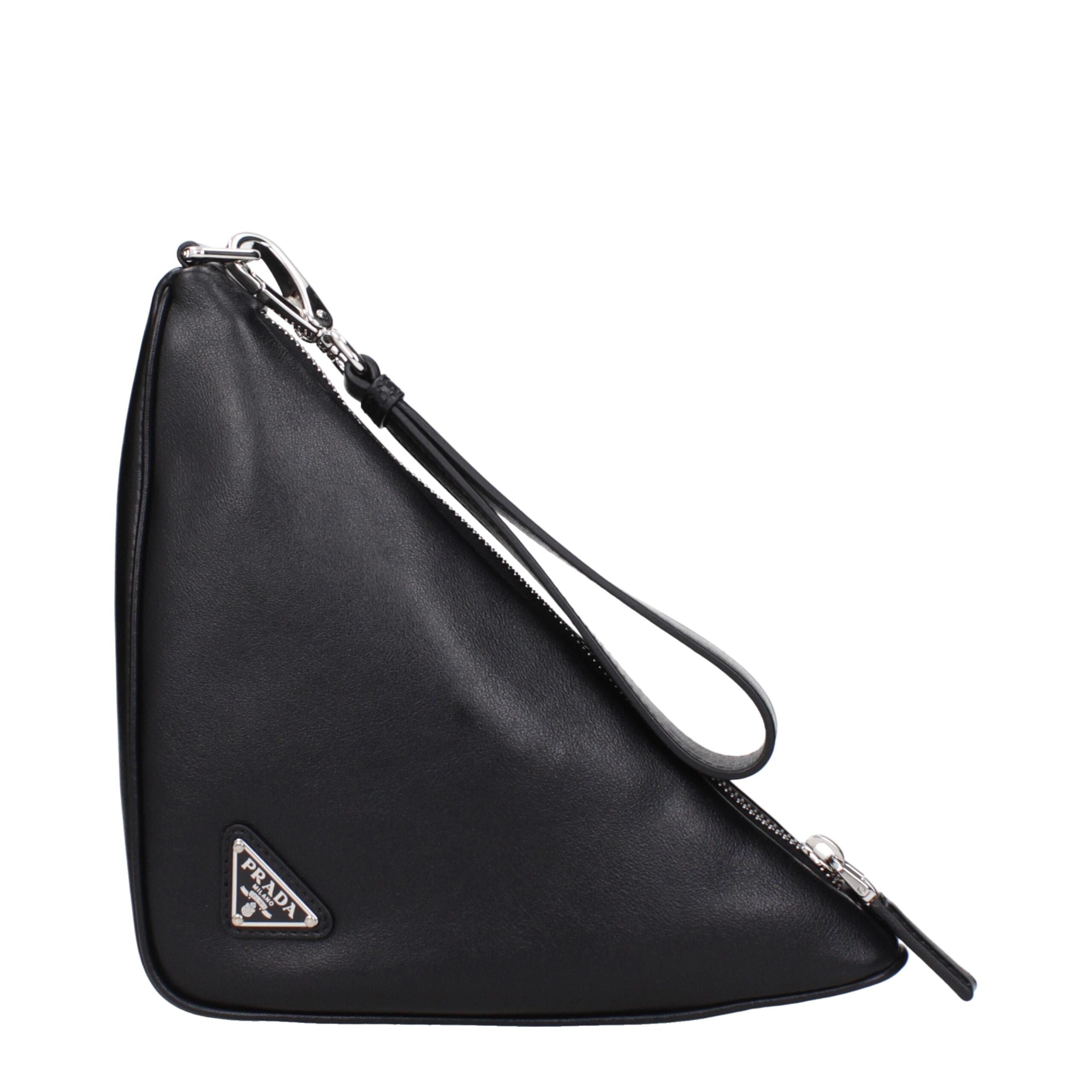 Prada Black Leather Clutch Bag Prada