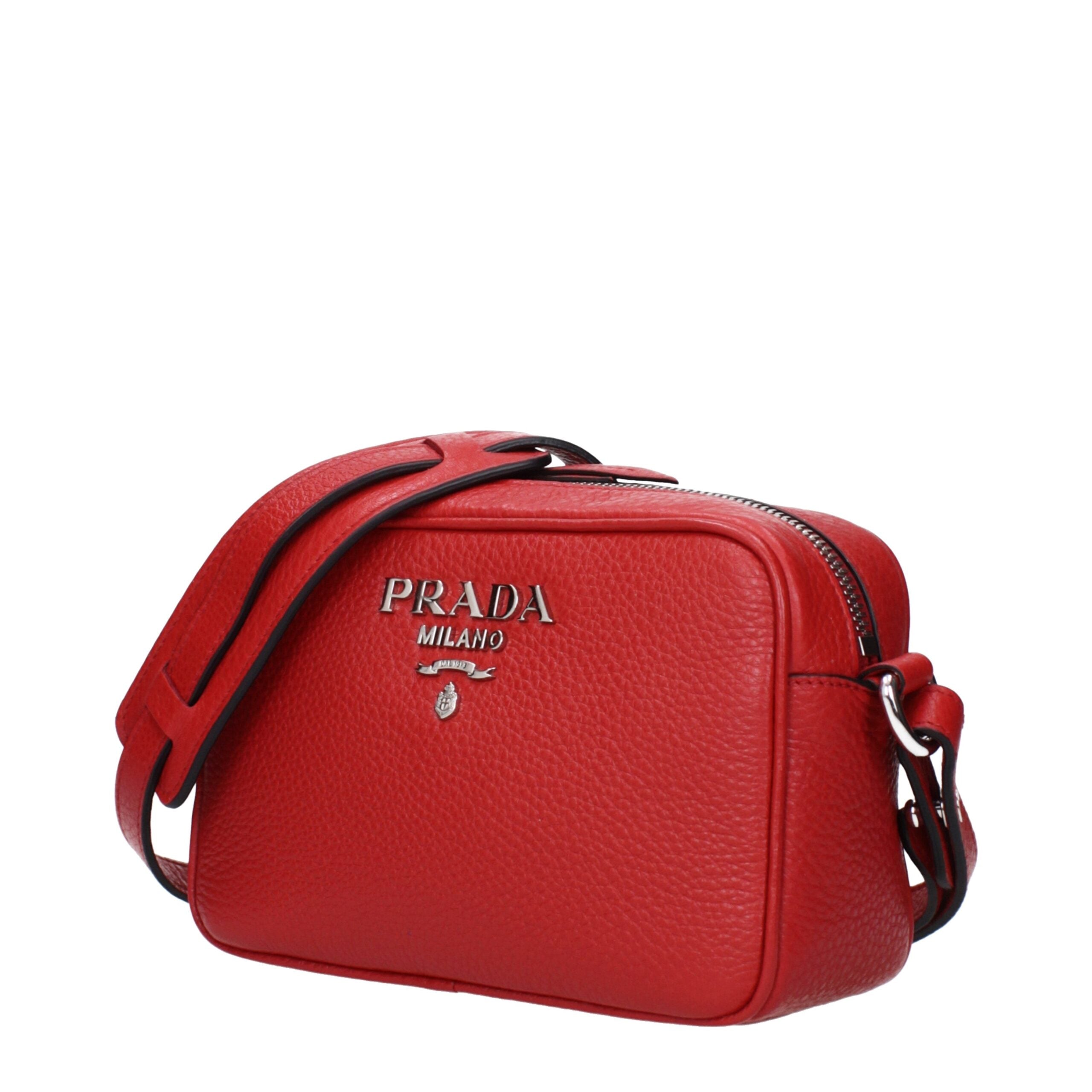 Prada Red Leather Crossbody Bag Prada