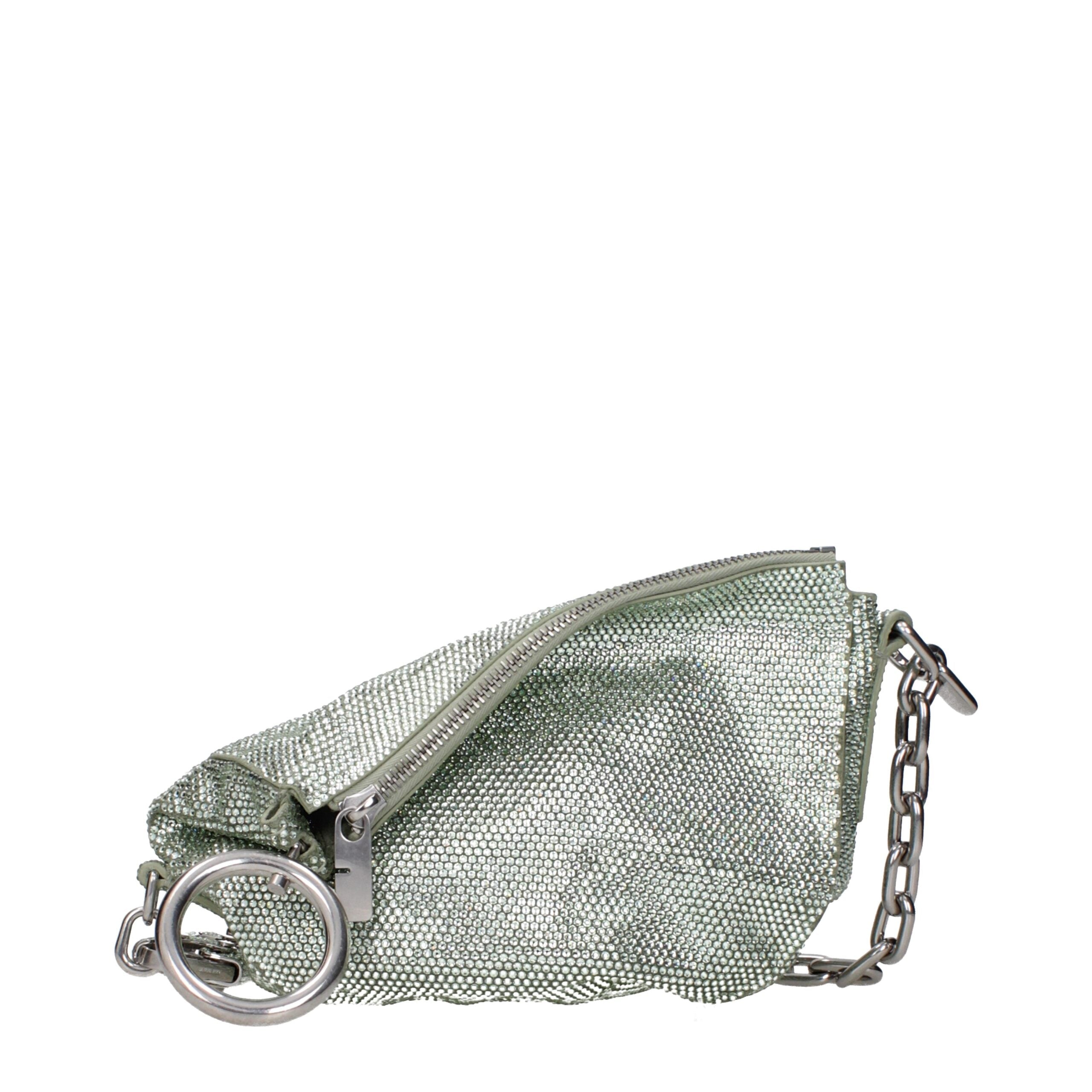 Burberry Green Leather Shoulder Bag Burberry