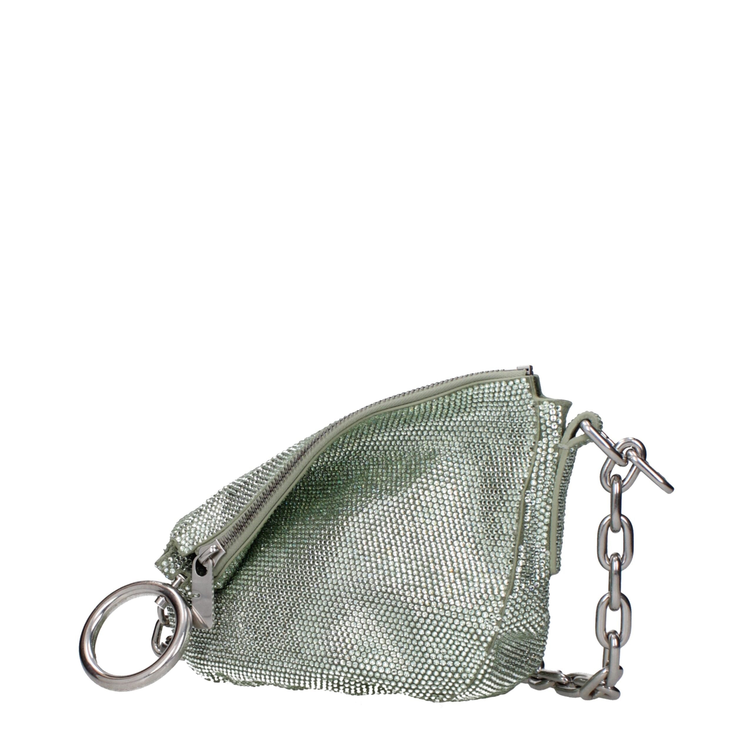 Burberry Green Leather Shoulder Bag Burberry