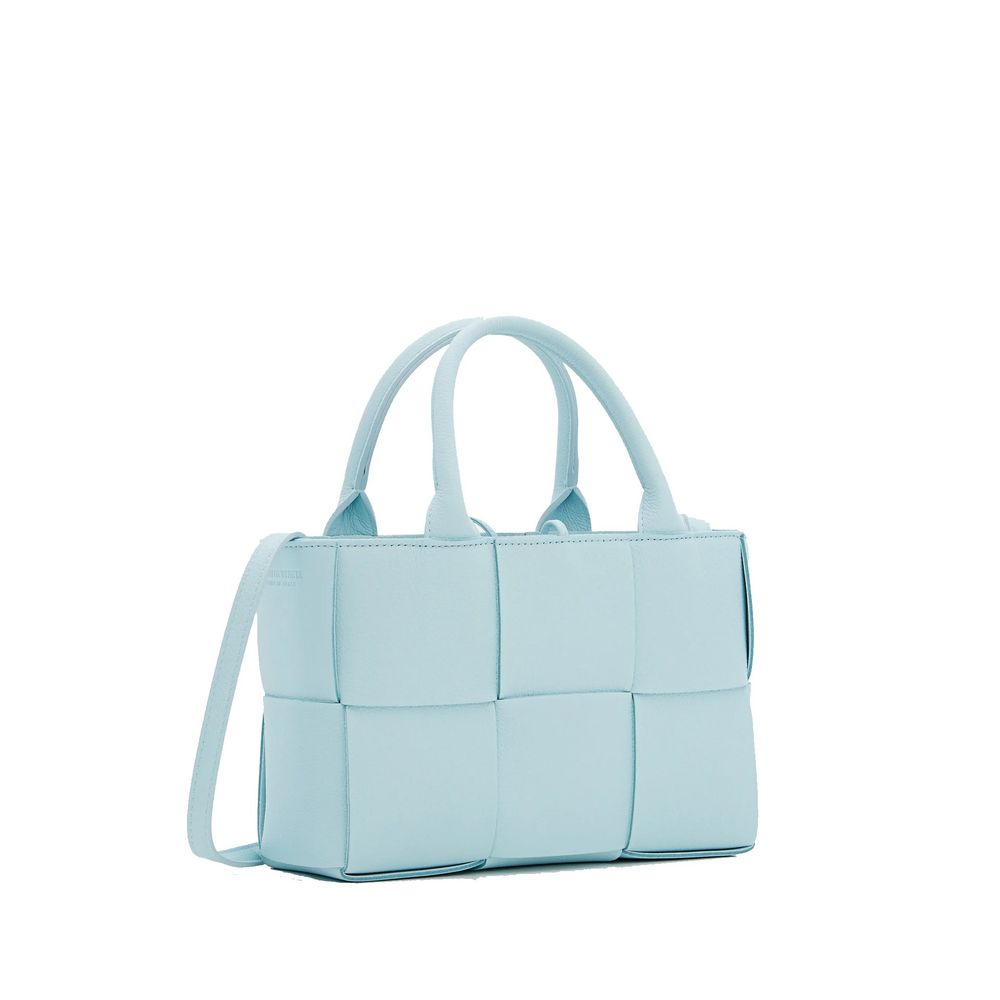Bolso tote de piel de cordero azul de Bottega Veneta