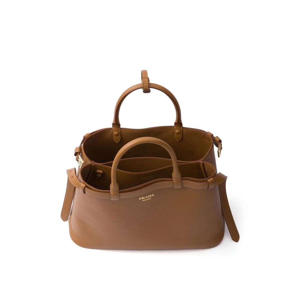 Prada Leather Buckle Handle Bag Prada