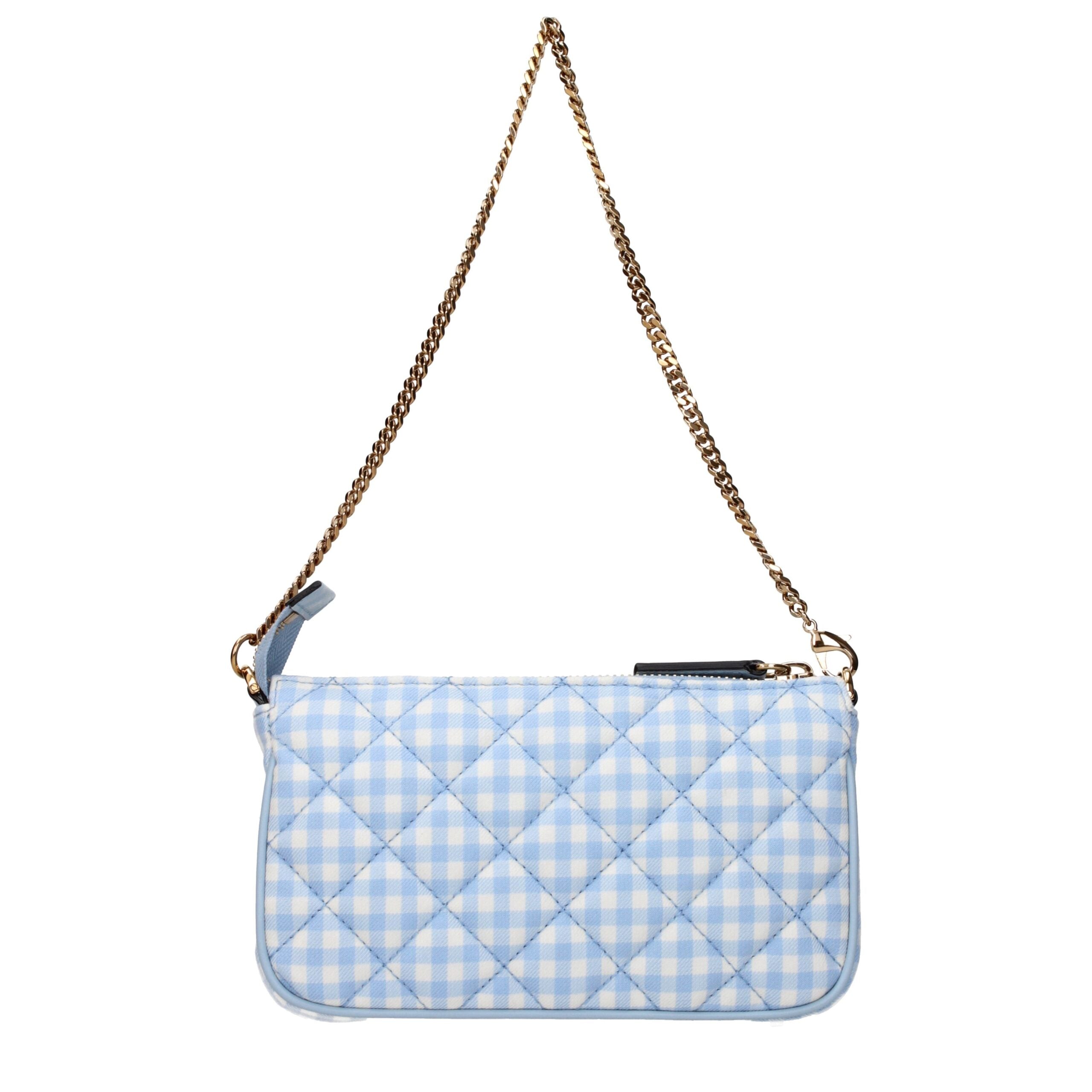 Versace Light Blue Fabric Handbag Versace