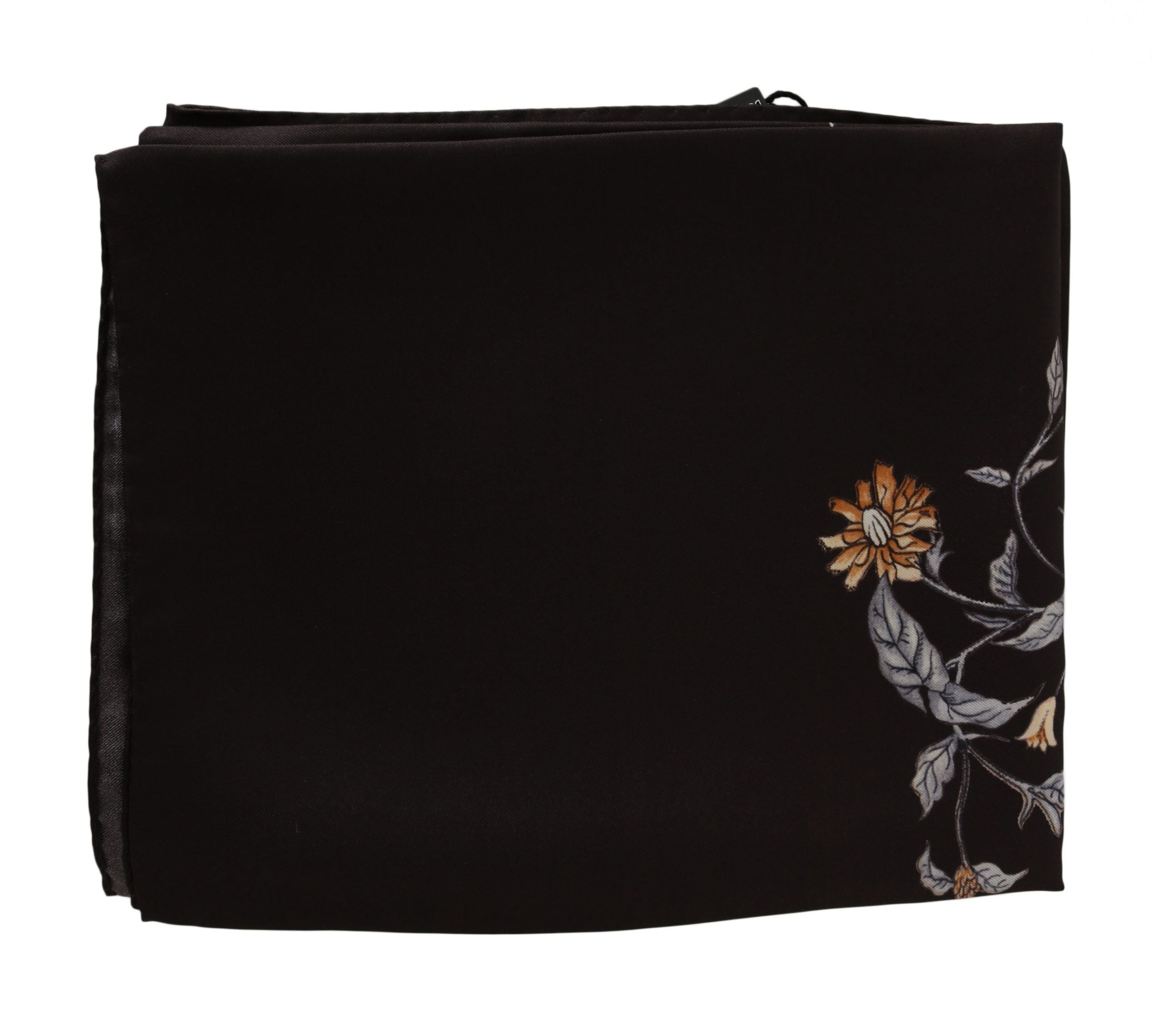 Dolce & Gabbana Brown 100% Silk Bird Print Wrap 80cm X 102cm RRP Scarf
