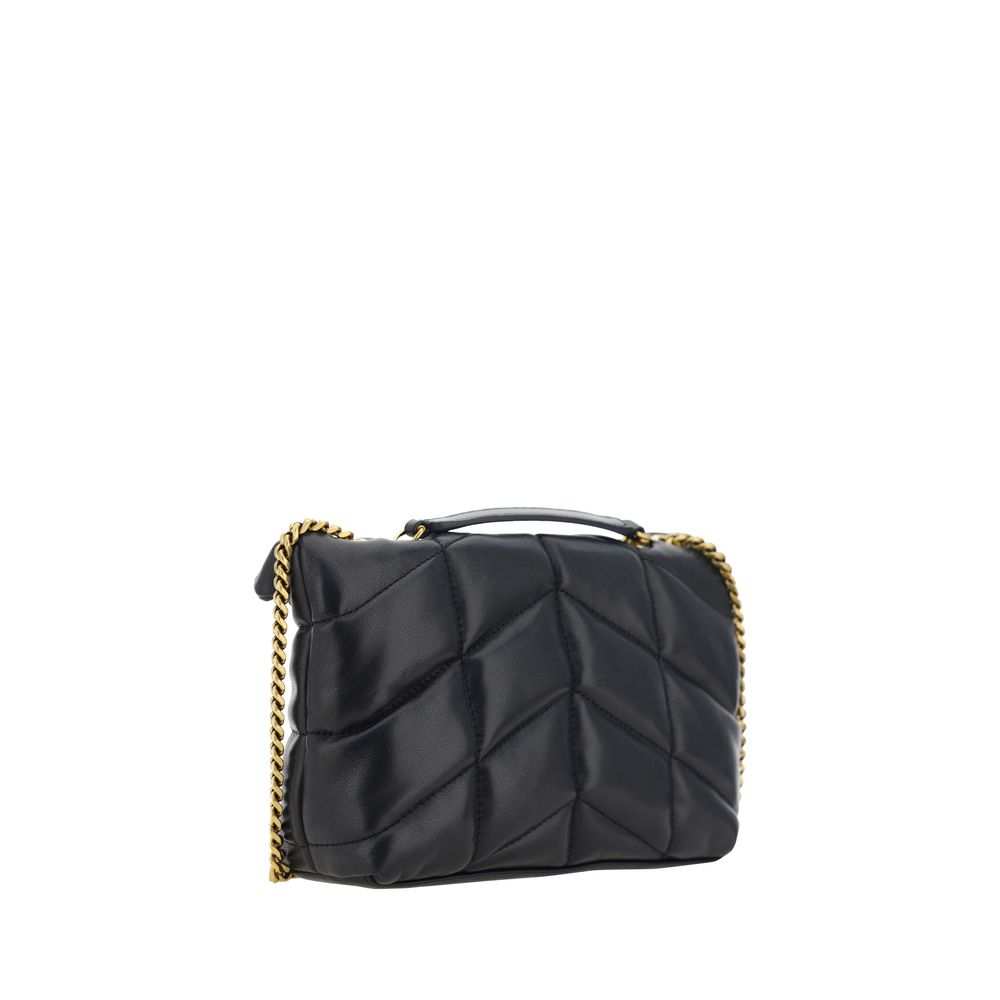Bolso de hombro Saint Laurent Black Lamb Ovis Aries