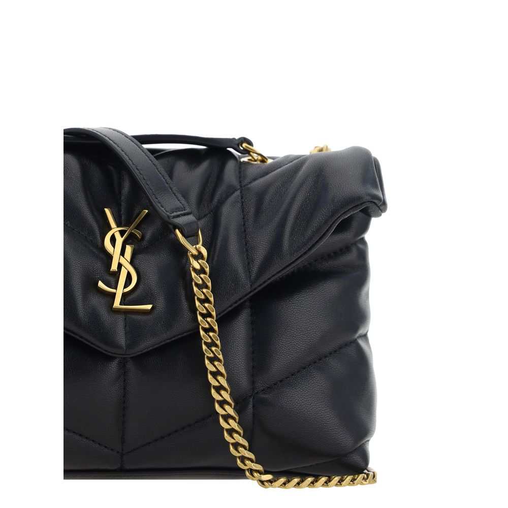 Bolso de hombro Saint Laurent Black Lamb Ovis Aries