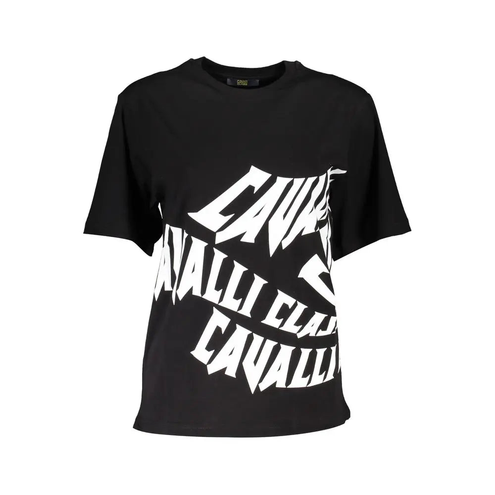 Cavalli Class Black Cotton Tops & T-Shirt - MaraFormigone