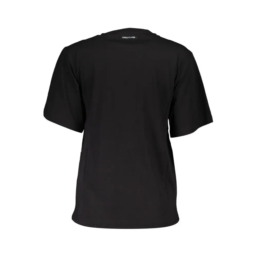 Cavalli Class Black Cotton Tops & T-Shirt - MaraFormigone