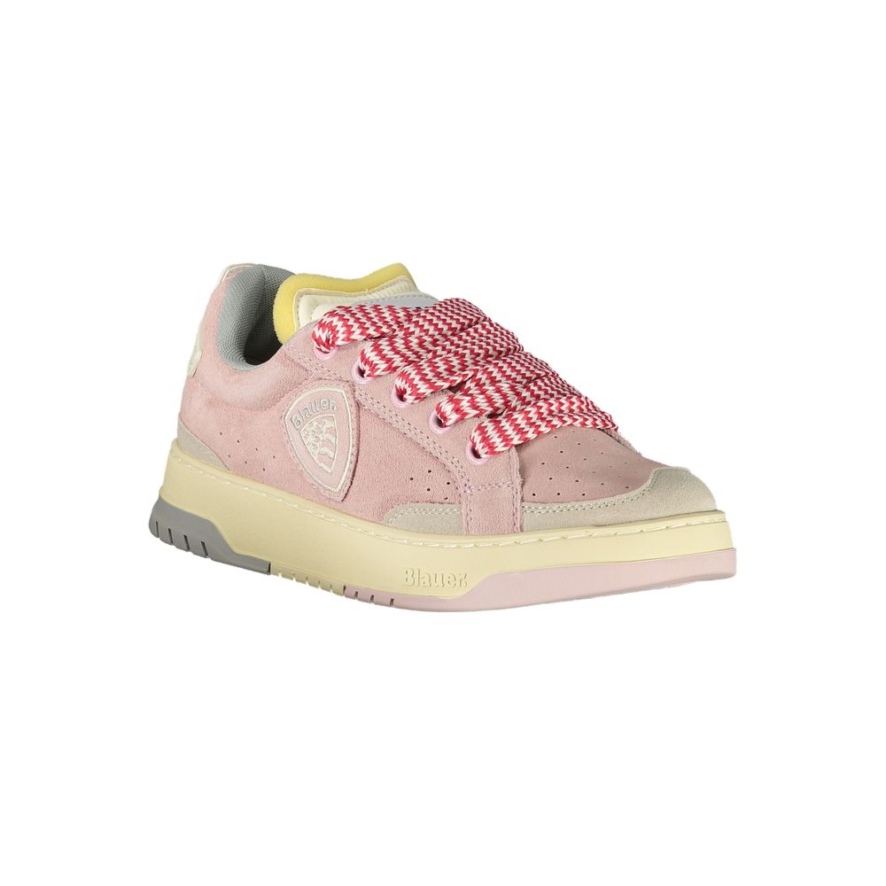 Blauer Pink Leather Women Sneaker Blauer
