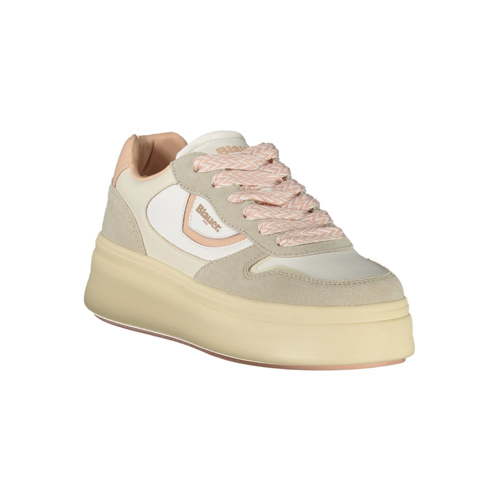 Blauer White Leather Women Sneaker Blauer
