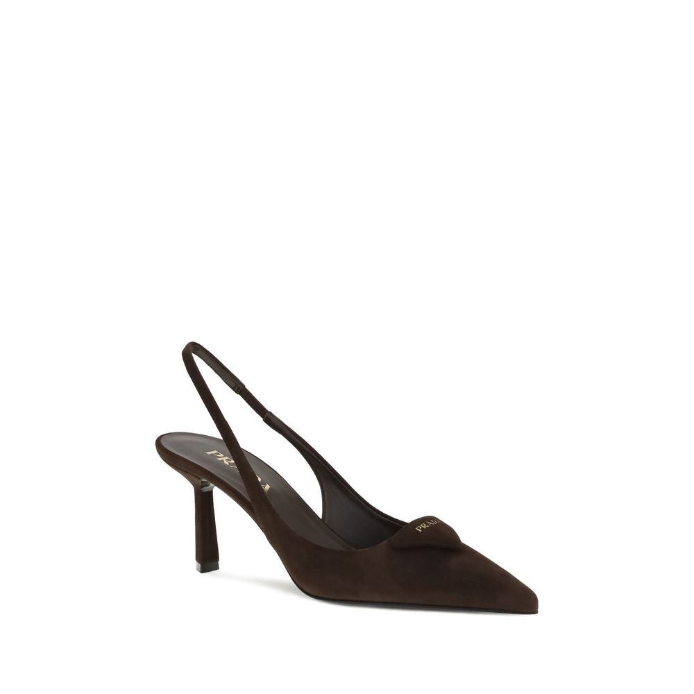 Prada Suede Slingback Pumps Prada