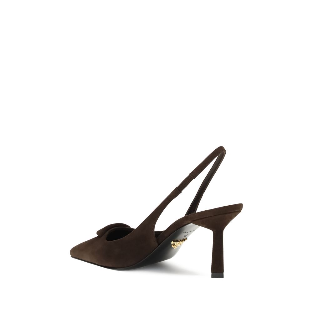 Prada Suede Slingback Pumps Prada