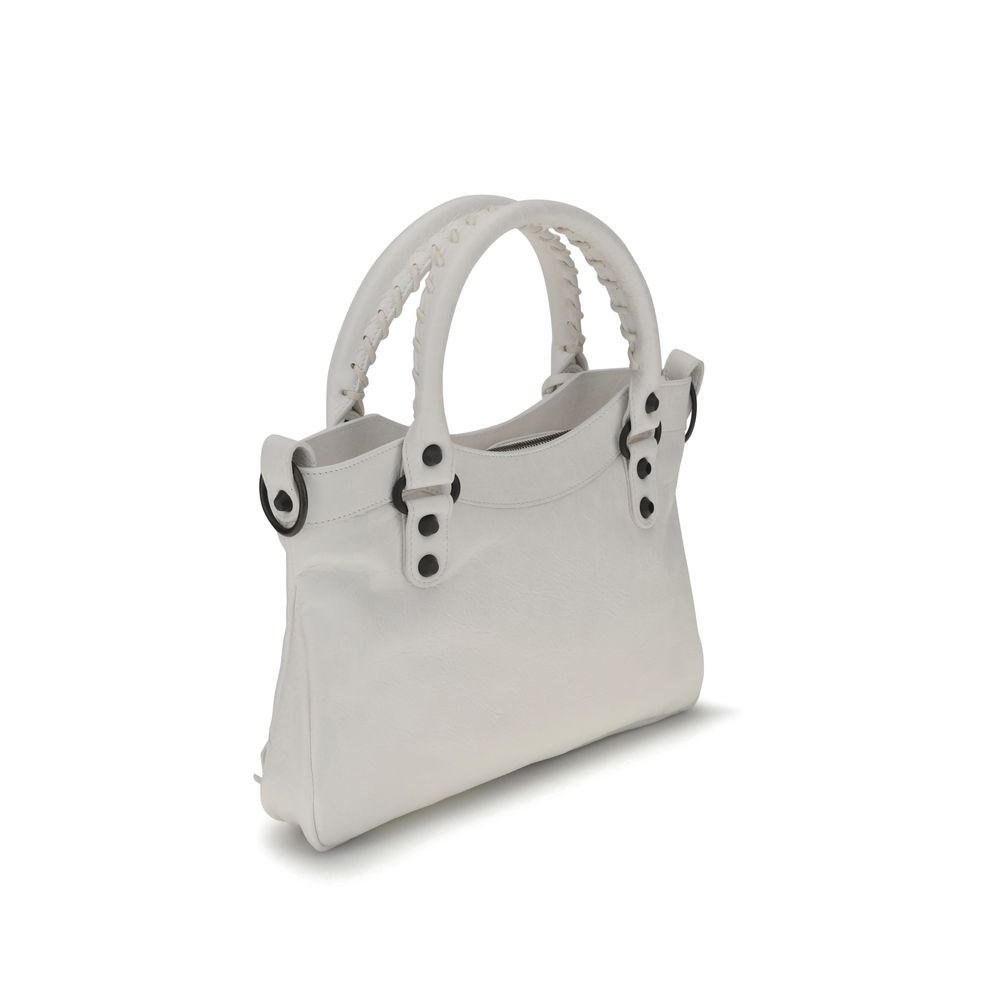 Bolsa Balenciaga Bos Taurus em couro de bezerro branco