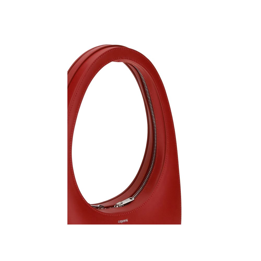 Bolsa de ombro Coperni Bos Taurus em couro de bezerro vermelho