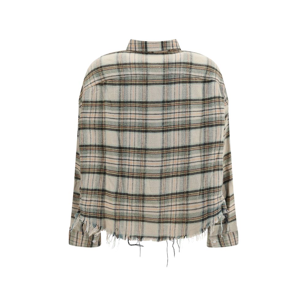 R13 Plaid Shirt with frayed hem R13