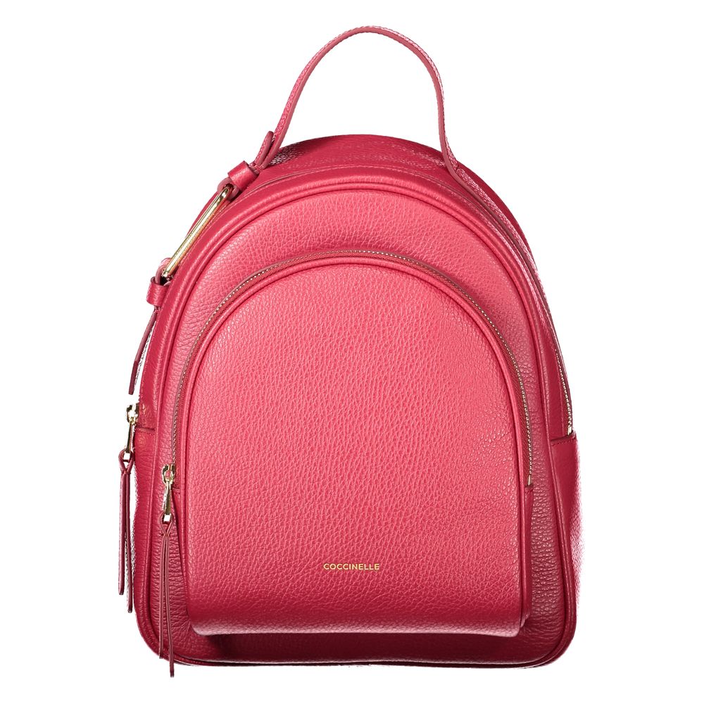Coccinelle Red Leather Backpack Coccinelle