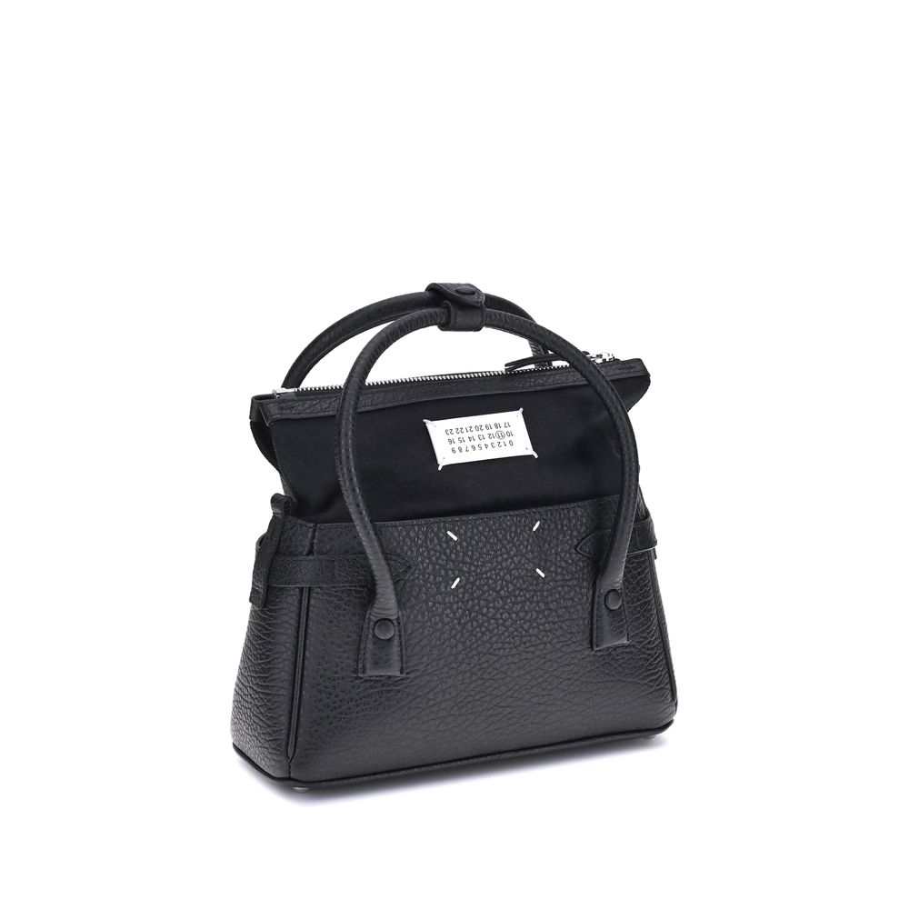 Bolsa Margiela Bos Taurus em couro de bezerro preto