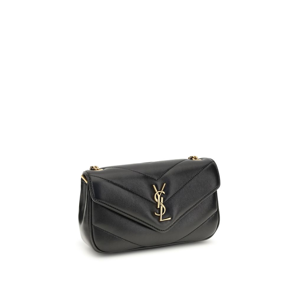 Bolso de hombro Saint Laurent Black Lamb Ovis Aries