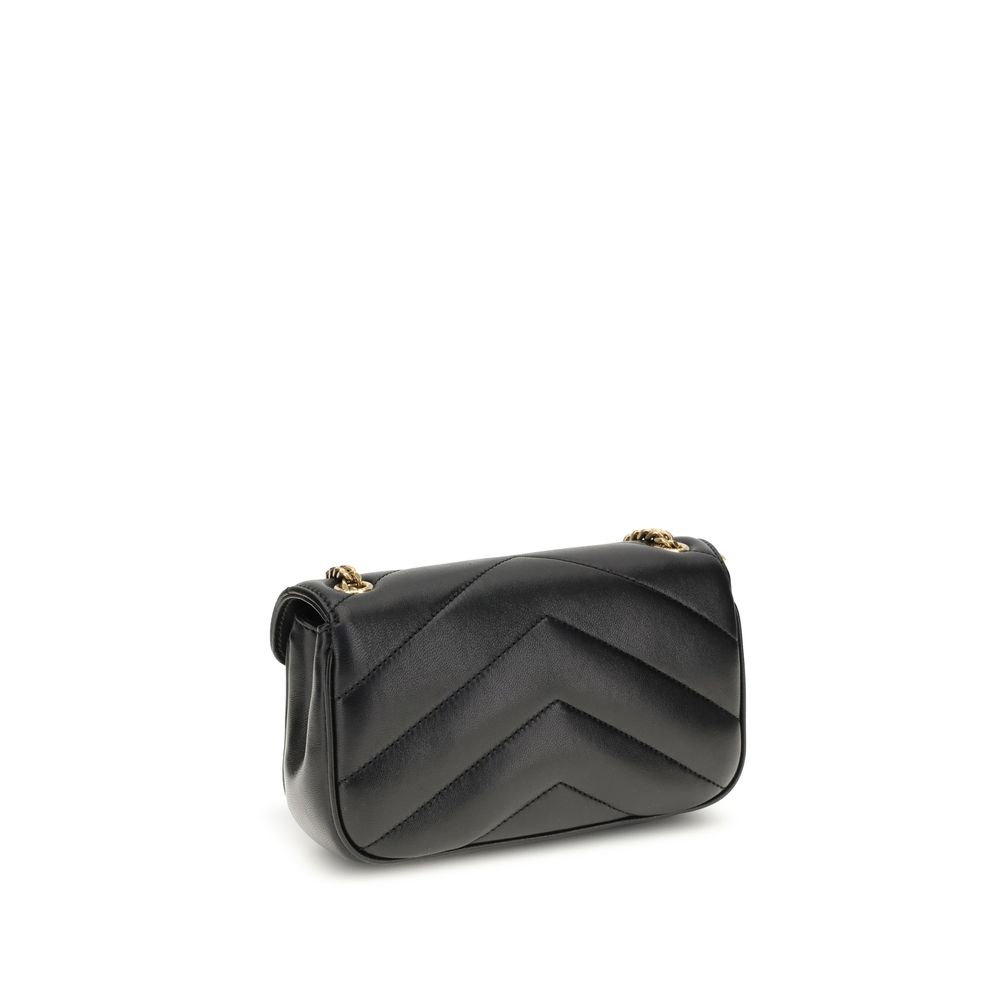 Bolsa de ombro Saint Laurent Black Lamb Ovis Aries