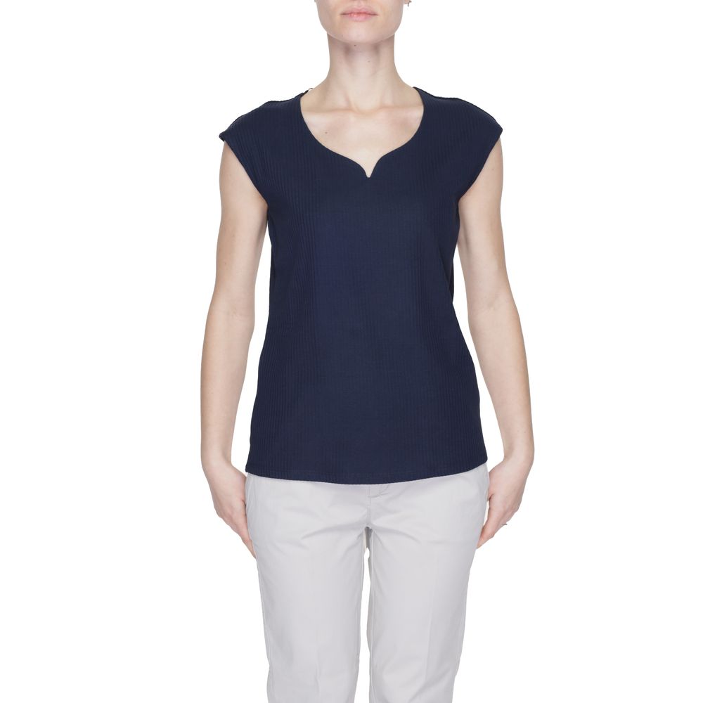 Street One Blue Cotton T-Shirt Street One