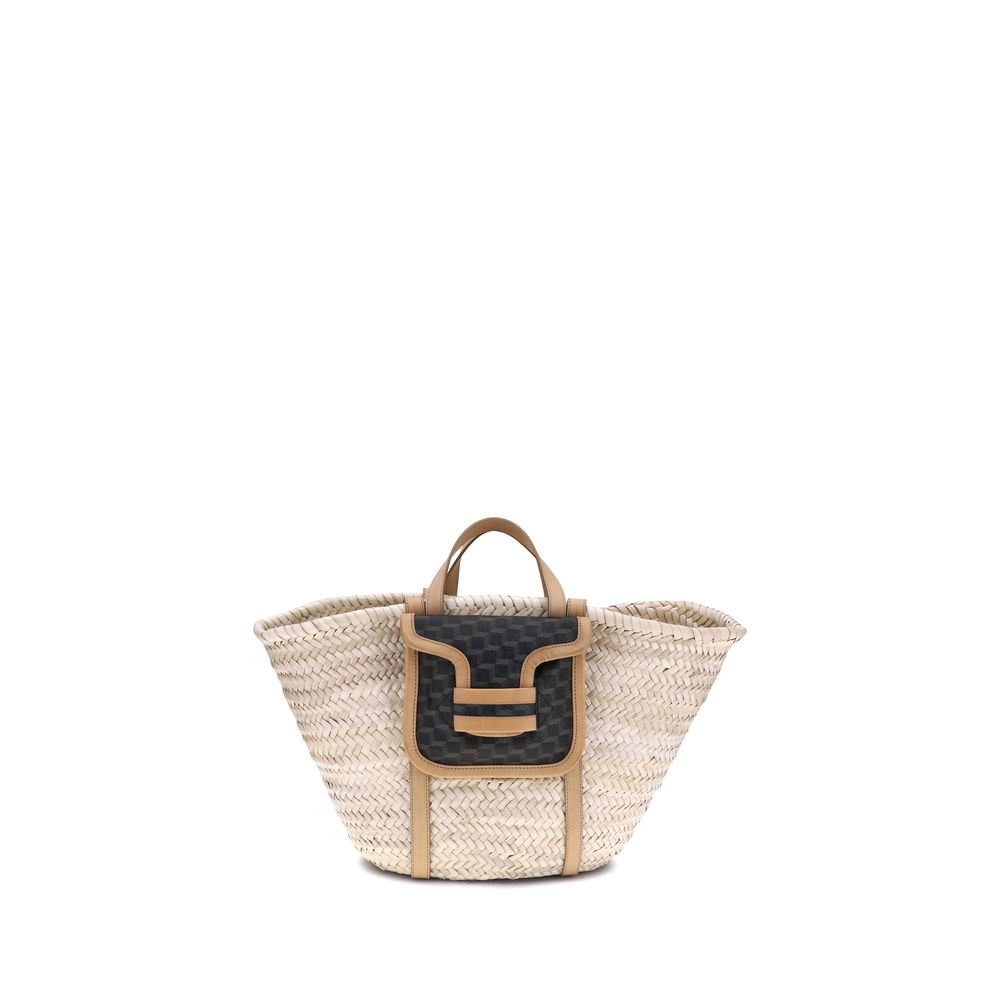 Bolso de hombro Pierre Hardy de rafia beige