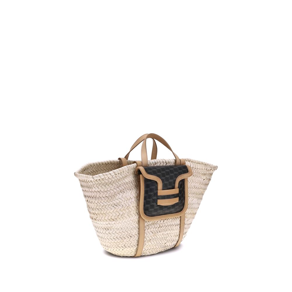 Bolso de hombro Pierre Hardy de rafia beige