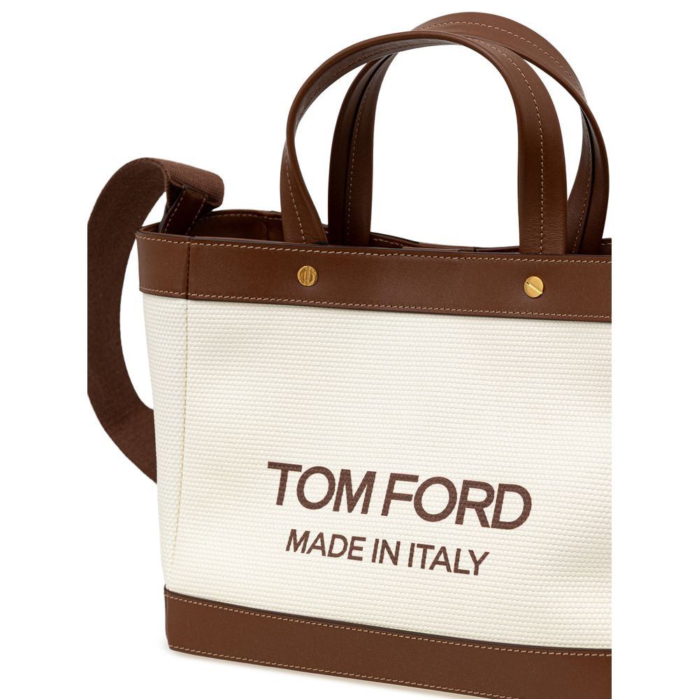 Bolsa de algodão bege Tom Ford
