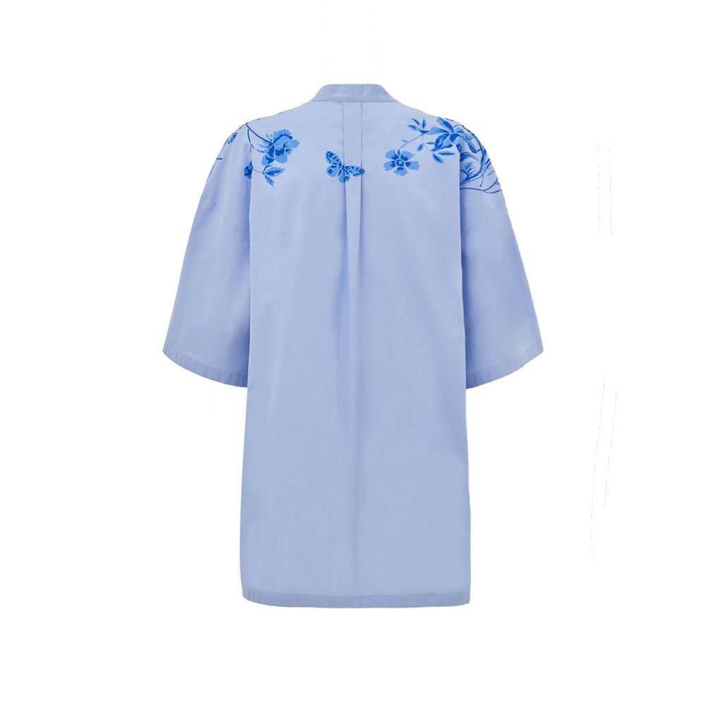 Gucci Blue Cotton Shirt Gucci