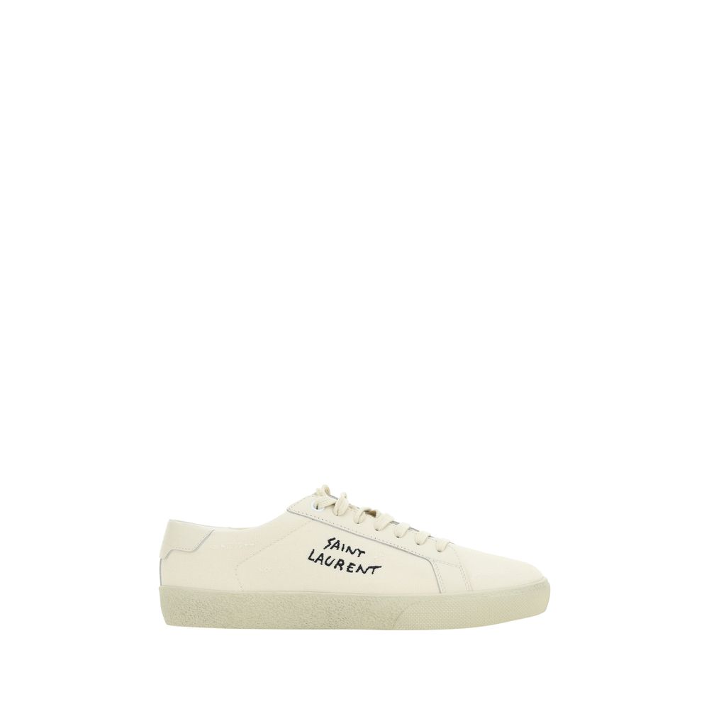 Zapatillas bajas de goma blanca de Saint Laurent