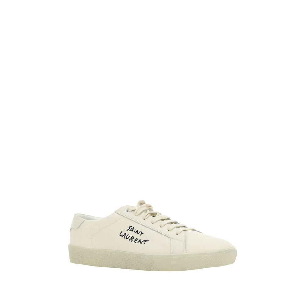 Zapatillas bajas de goma blanca de Saint Laurent