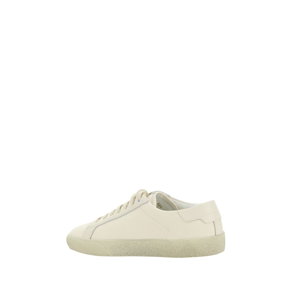 Zapatillas bajas de goma blanca de Saint Laurent