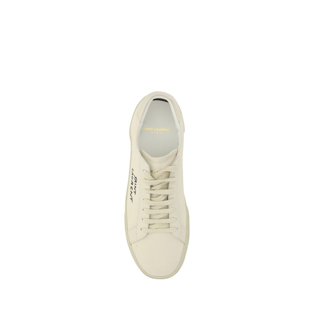 Zapatillas bajas de goma blanca de Saint Laurent