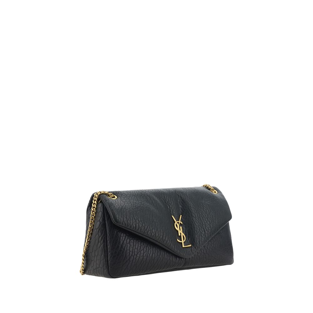 Bolso de hombro Saint Laurent Black Lamb Ovis Aries