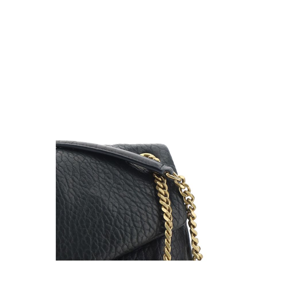Bolso de hombro Saint Laurent Black Lamb Ovis Aries