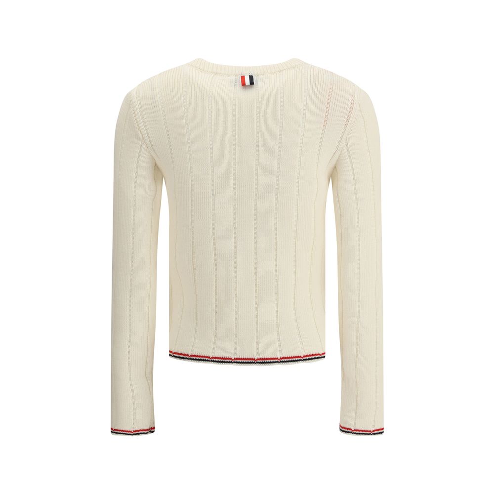 Sudadera de lana polar color crema de Thom Browne