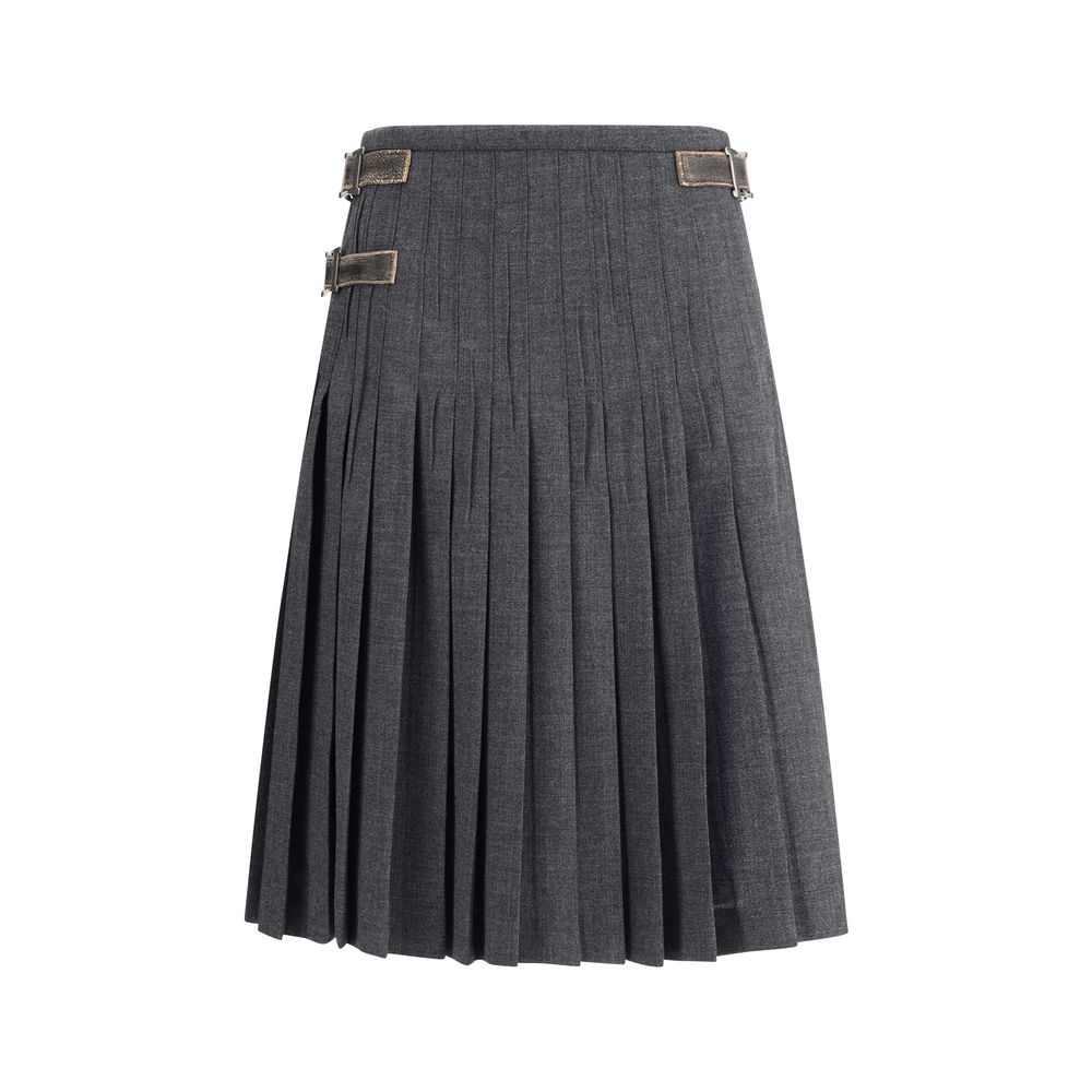 Prada Pleated Skirt in kid mohair Prada